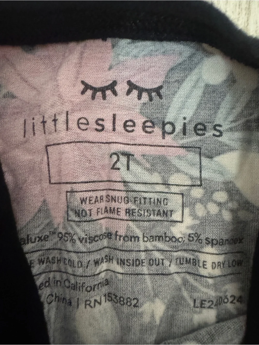 Girls Holiday Poinsettia Floral Pajama Set by Little Sleepies
